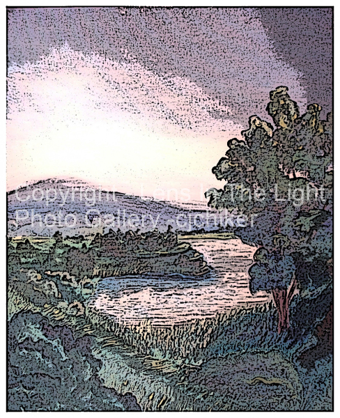 Lake-By-Misty-Mountain-Acrylic-Posterized