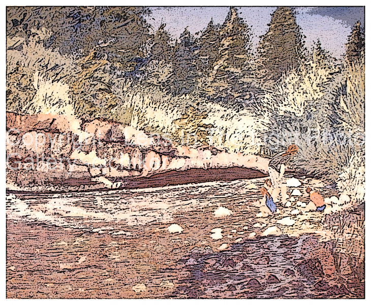 Looking-At-Wet-Rocks-Posterized