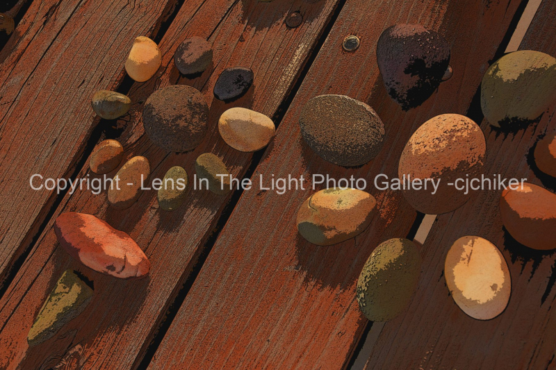 Rocks-On-Boards-Floral-Shape