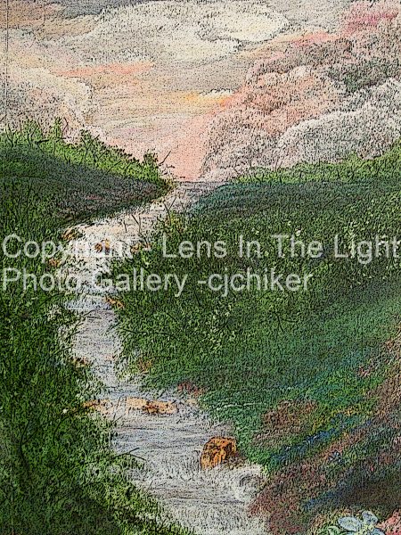 Stream-And-Sky-Acrylic-With-Posterization