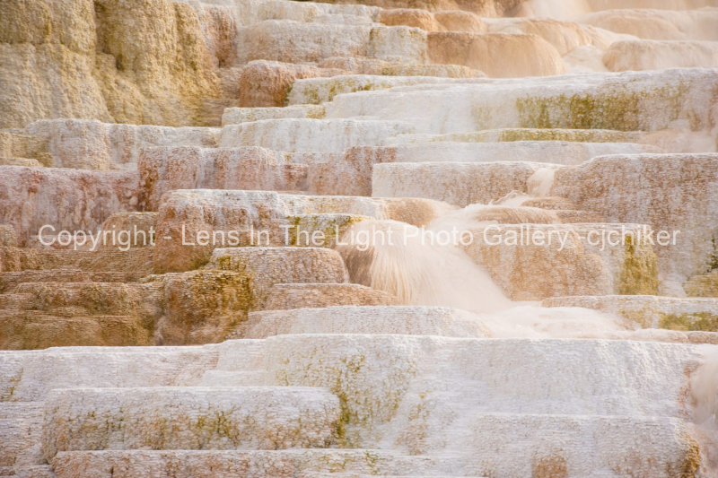 Travertine-Formations-At-Mammoth-Hot-Springs-In-Yellowstone