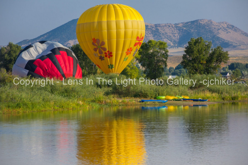 Hot-Air-Balloons-In-Park-Yellow-Balloon